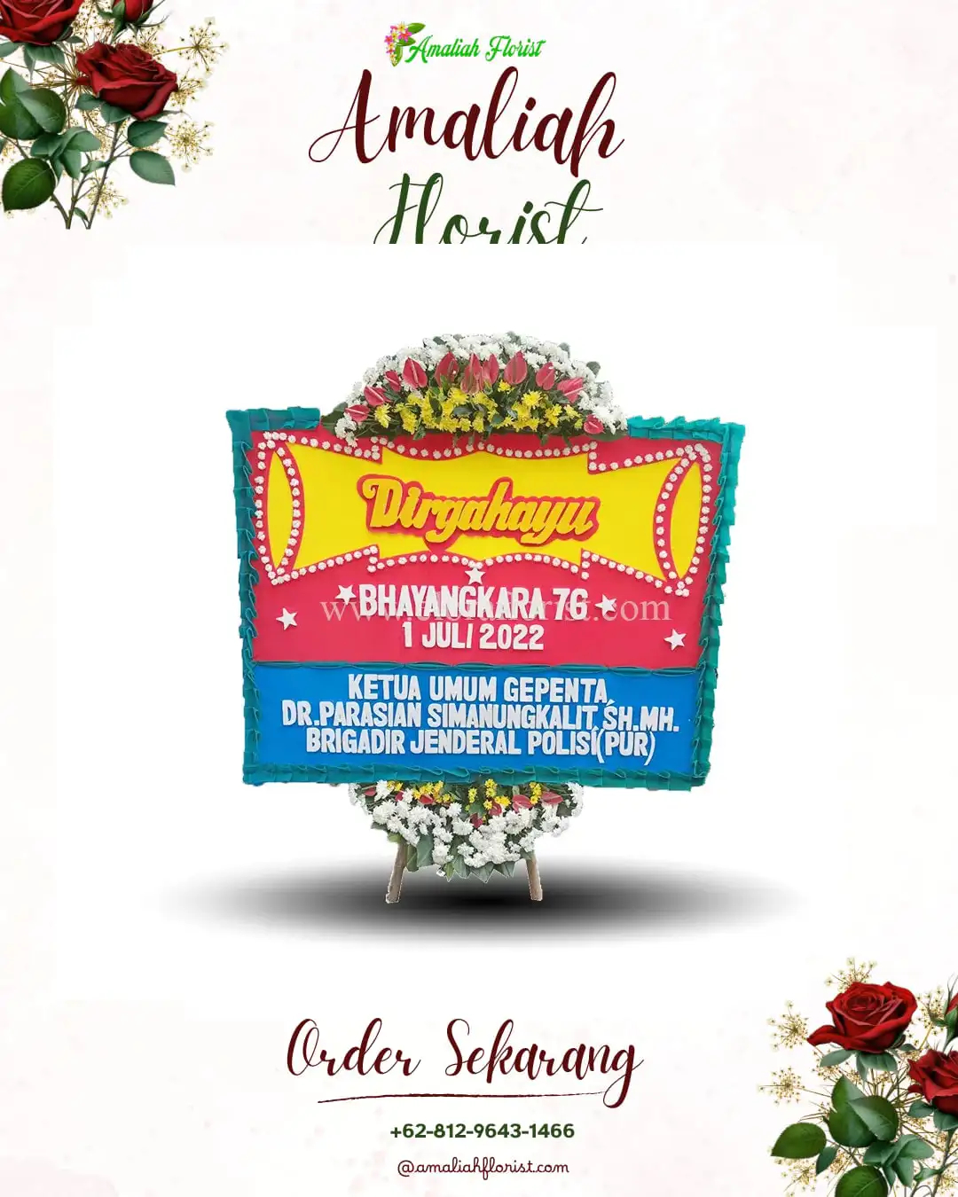 Papan Bunga HUT Ulang Tahun Wiyu